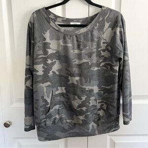 5 for $25! Cherish Gray Camo Top Small
